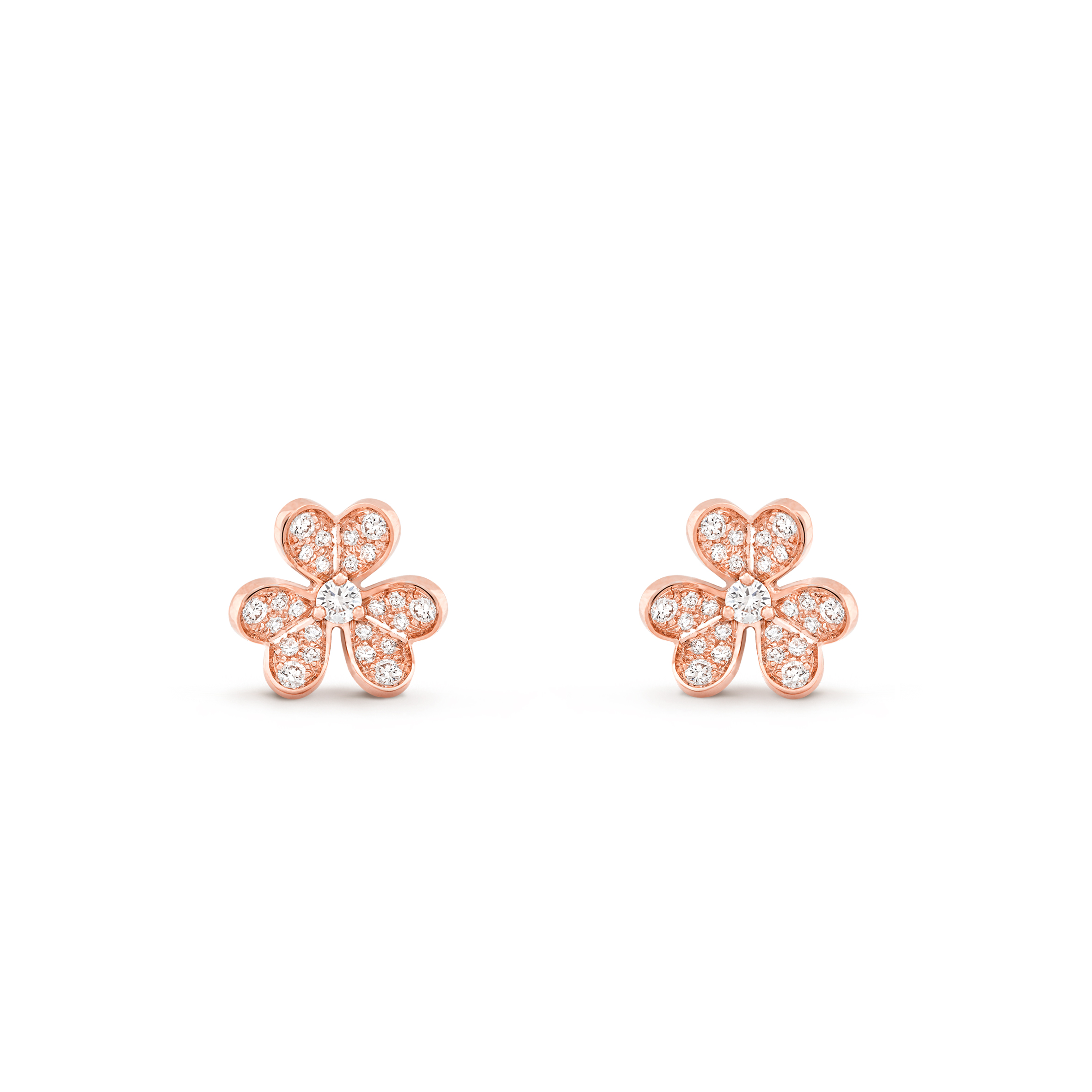 v*n cl*f arpels frivole earrings, mini model - rose gold, Di*m*nd  vcarp7rj00